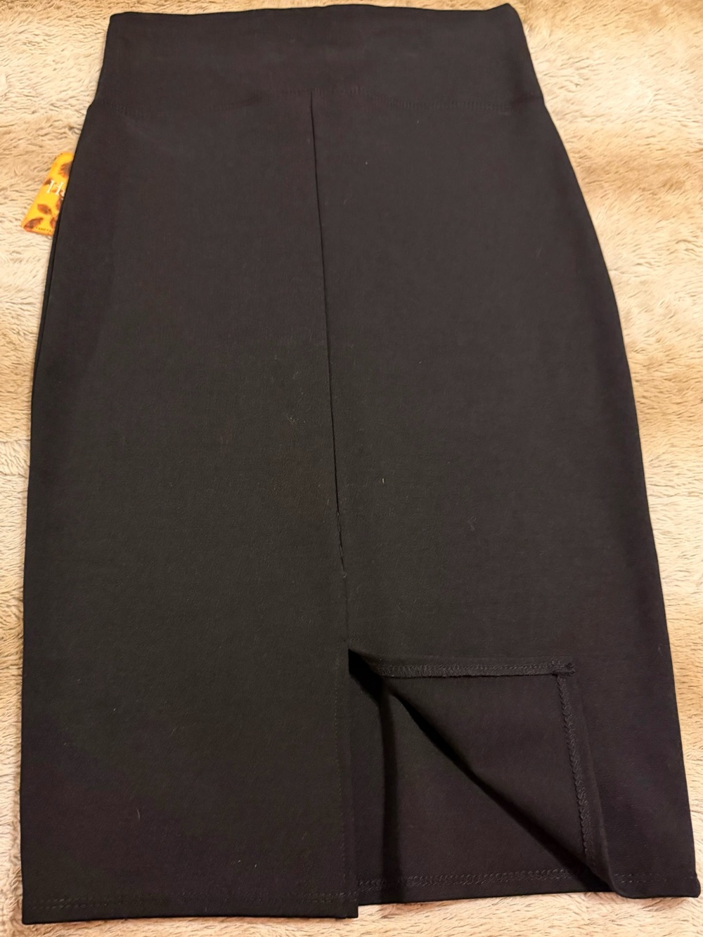 Hybrid & Company Black Pencil Skirt with Front Slit